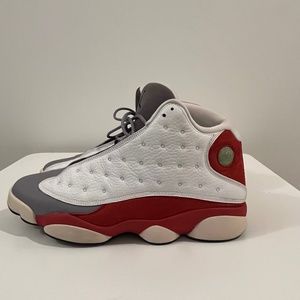 Nike Air Jordan 13 Retro Grey Toe 2014 White black red Mens size 13 retro